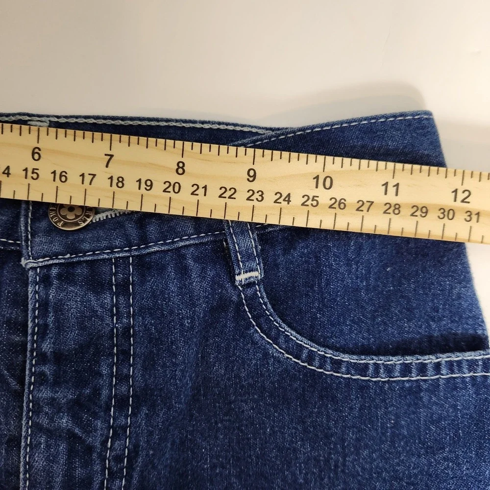 Rare Y2K‎ Powerpuff Girls Denim Capri Jeans Embroidered Cartoon Network Size 12